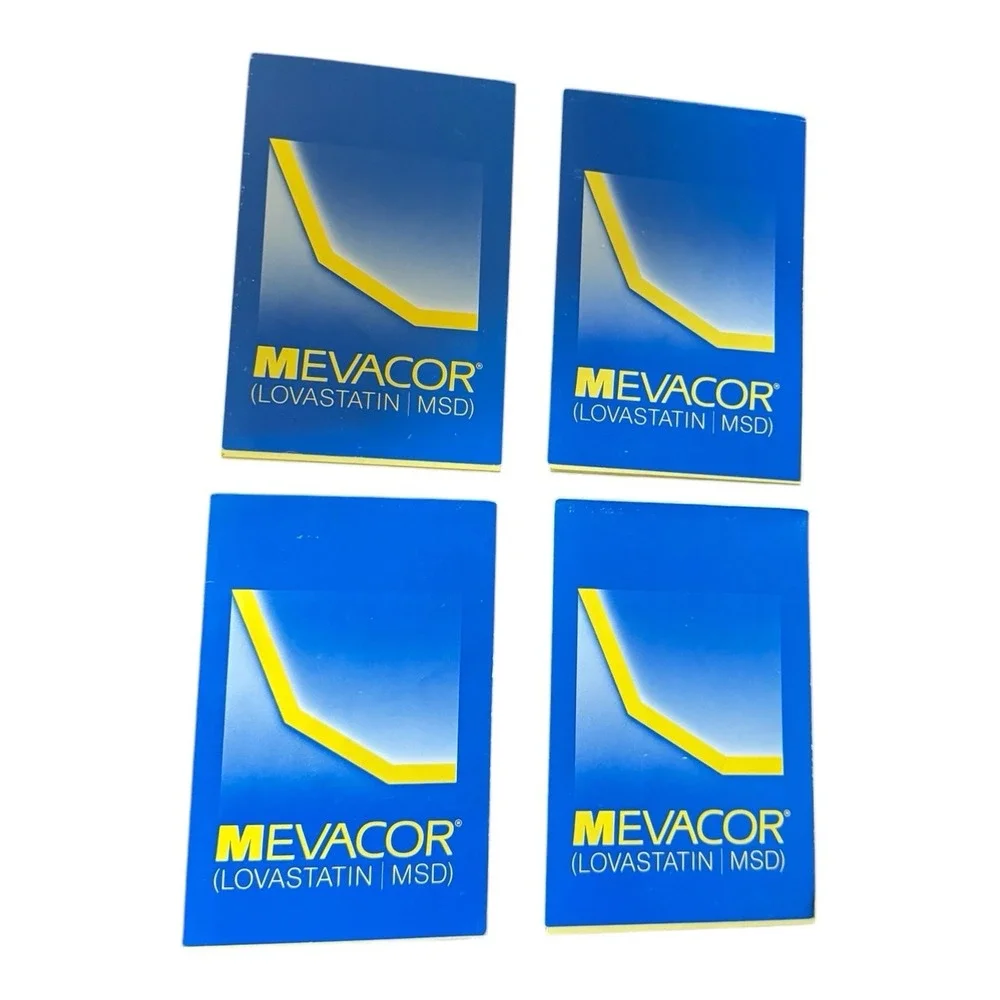Vintage Mevacor Lovastatin MSD Merck Drug Rep Promotional Notepads Lot of 4 READ